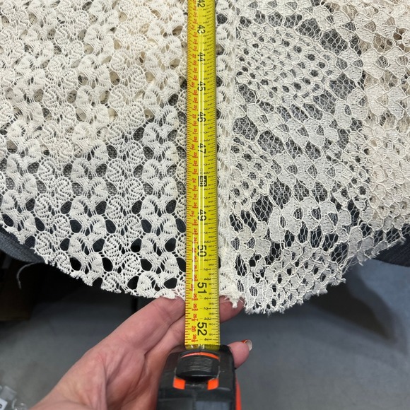 New ZARA Lace Maxi Dress Small Ivory Sheer Ethereal Layered Boho Festival - Picture 9 of 10